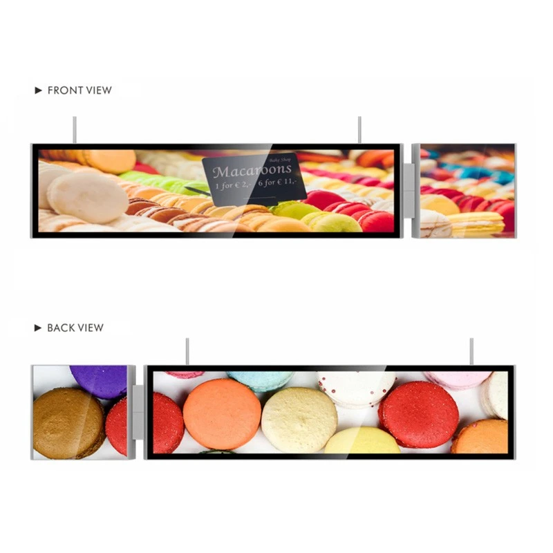 49 انچ LCD بار ڊسپلي اسڪرين لائيٽ باڪس سان - ٻه اسڪرين ڳنڍيل