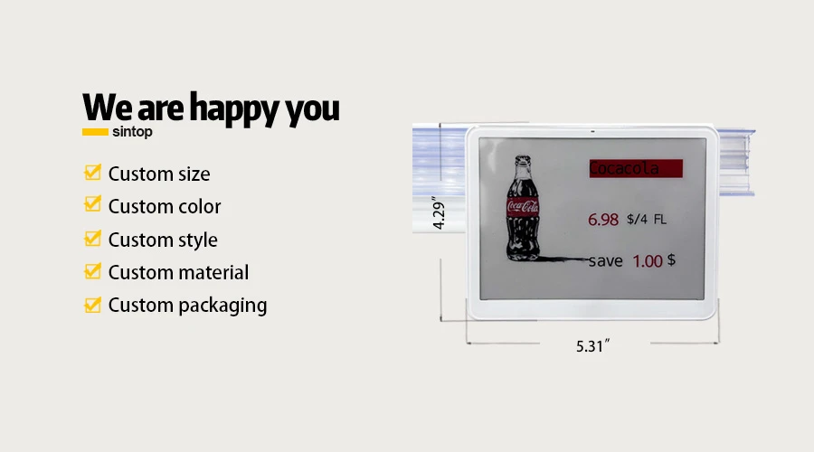 5.8 Inch Electronic Price Tag Extrusion Channel 5.8 Inch Electronic Price Tag Extrusion Channel
